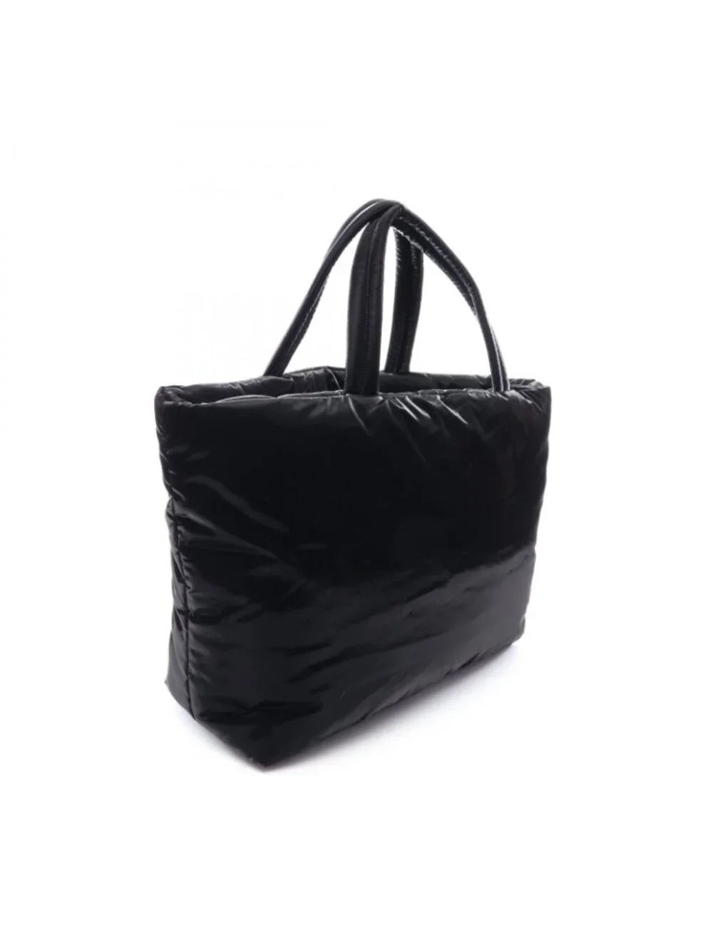 Saint Laurent Paris Tote Bag Black Nylon Wide Puffer